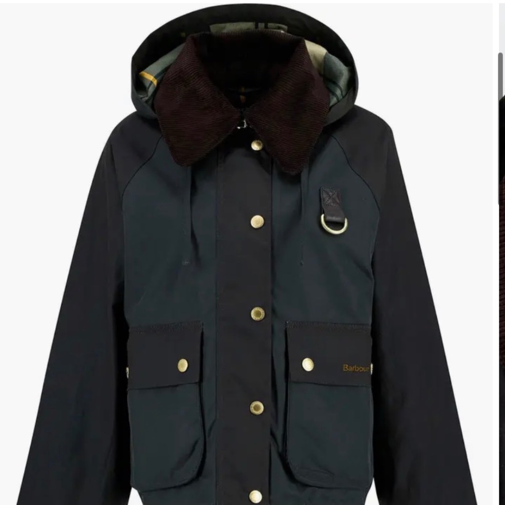 Barbour Reighton Wax Jacket US Size 8, Sage/Rustic/Ancient Color
